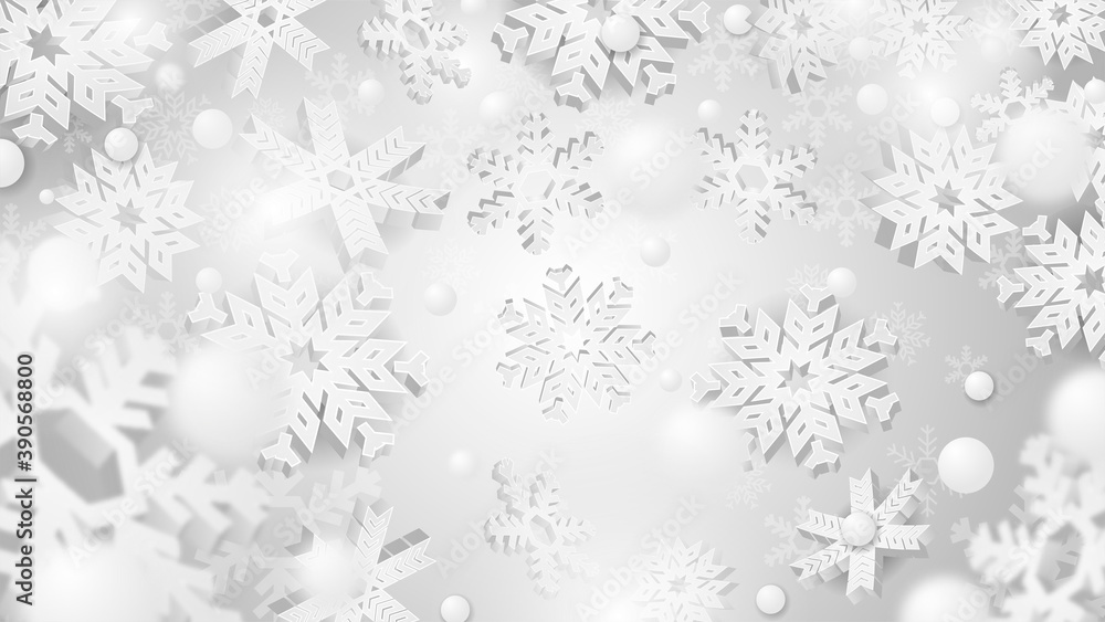White Winter Snowflakes Background White Winter Snowflakes Background