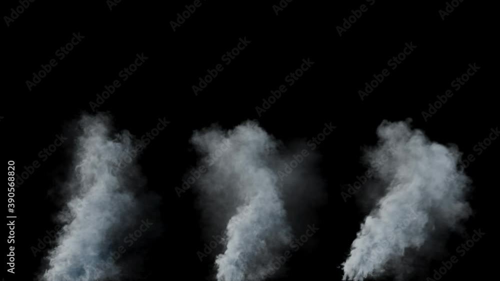 Disaster scene, smoke in the ruin scene, 3 kinds of heavy smoke with alpha