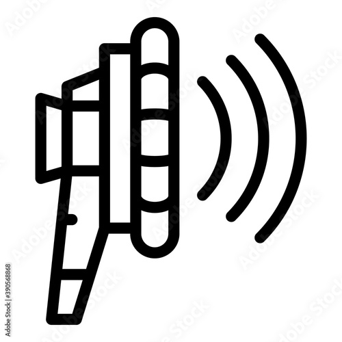 Radio agitation icon. Outline radio agitation vector icon for web design isolated on white background