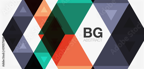 Mosaic triangle pattern abstract background for cover, banner, flyer and poster and other template