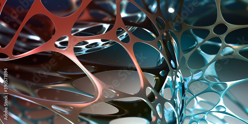 Fotografija Neural network in nanotechnology cyberspace