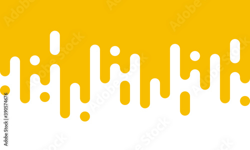 Yellow rounded lines background. Abstract dashed lines and dots.