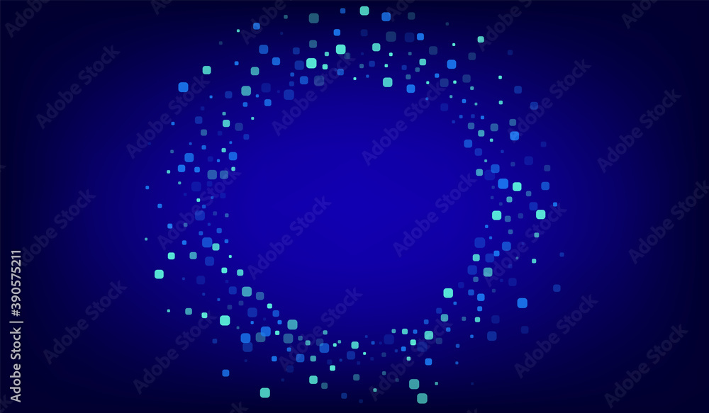 Blue Cell Decoration Blue Vector Background. 