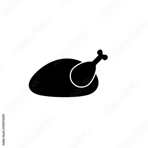baked Turkey icon. vector illustration