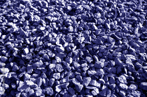 Pile of pebble stones in blue tone