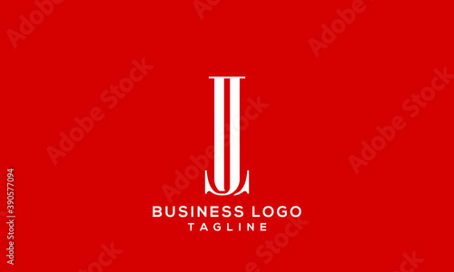 JJ logo letter monogram alphabet initial symbol vector design. photo