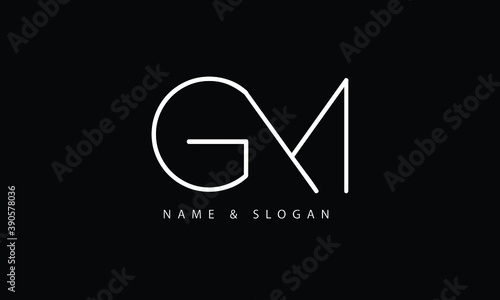 MG, GM, M, G abstract  letters logo monogram