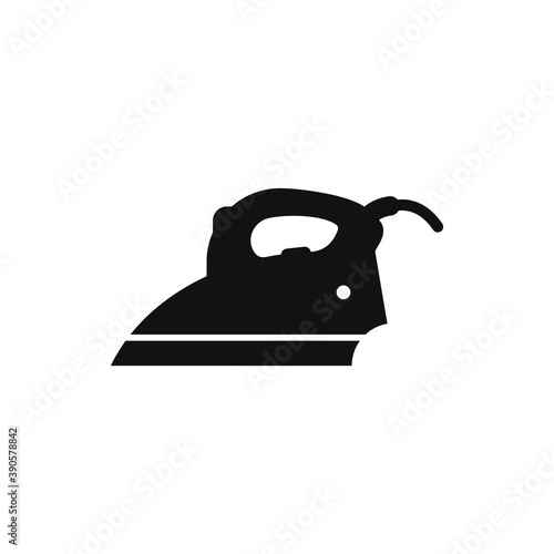 Steam iron flat icon isolated on white background. Vector illustration