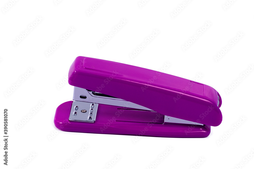 Magenta stapler isolated on a white background Magenta stapler isolated on a white background