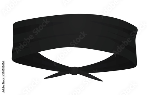 Photographie Black sport head band. vector illustration