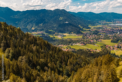 Beautiful alpine view at the Wallberg near the famous Tegernsee, Bavaria, Germany