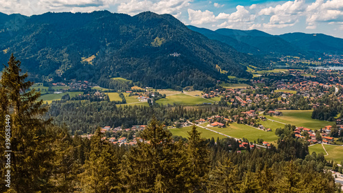 Beautiful alpine view at the Wallberg near the famous Tegernsee, Bavaria, Germany