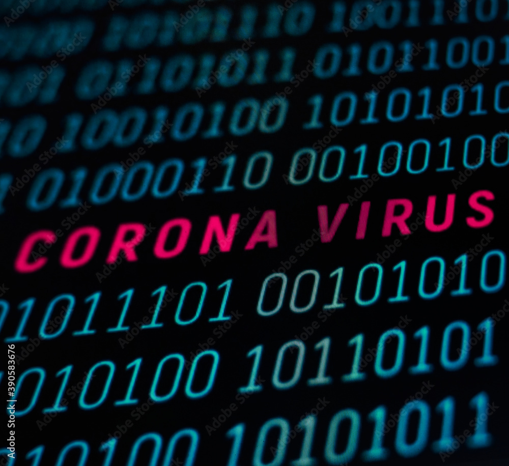 Simple HTML code. Text of corona virus. Another perspective. Simple HTML code. Text of corona virus. Another perspective.