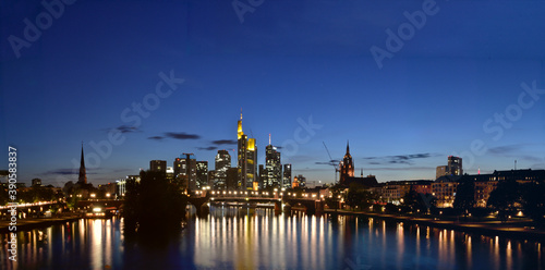 Nighttime view of Frankfurt on Main