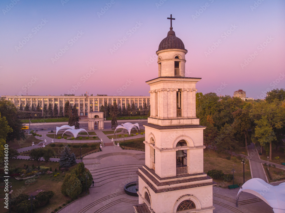 The triumphal arch from Chisinau, Moldova 2020