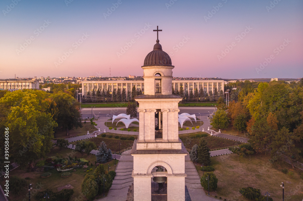 The triumphal arch from Chisinau, Moldova 2020