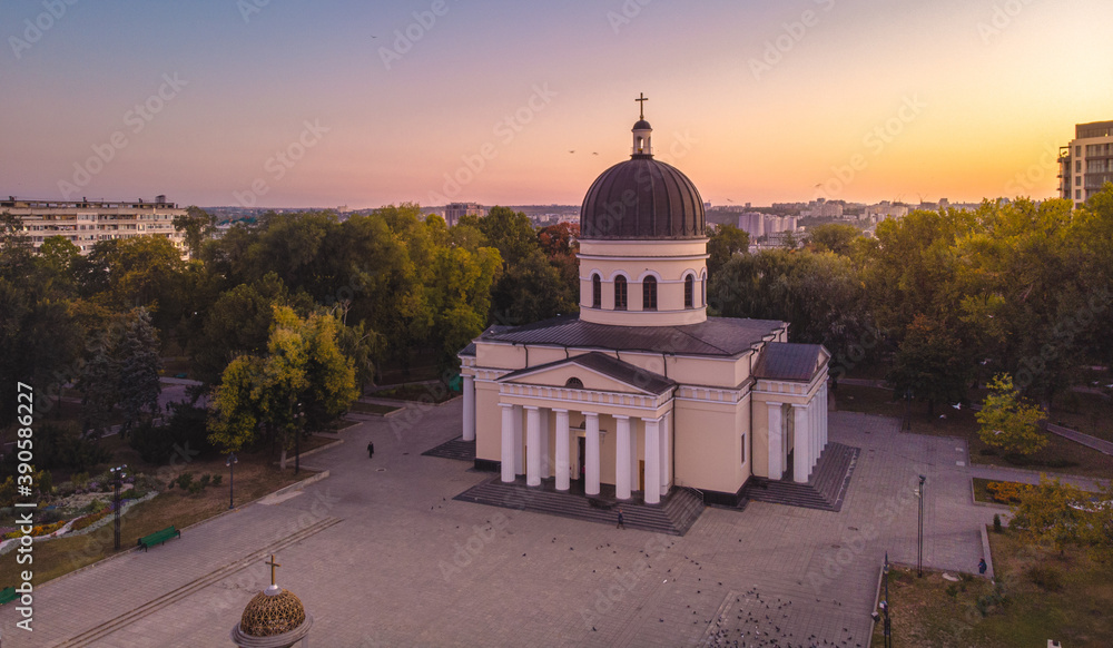 The triumphal arch from Chisinau, Moldova 2020