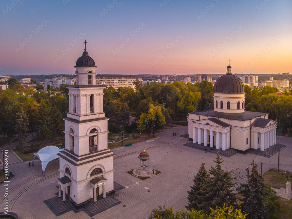 The triumphal arch from Chisinau, Moldova 2020