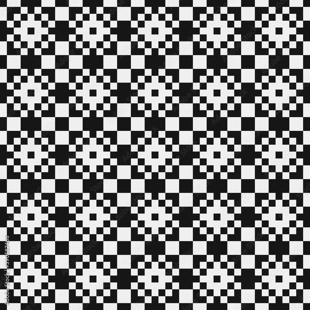 Fototapeta premium Abstract Cross Pattern Dots Logo generative computational art illustration