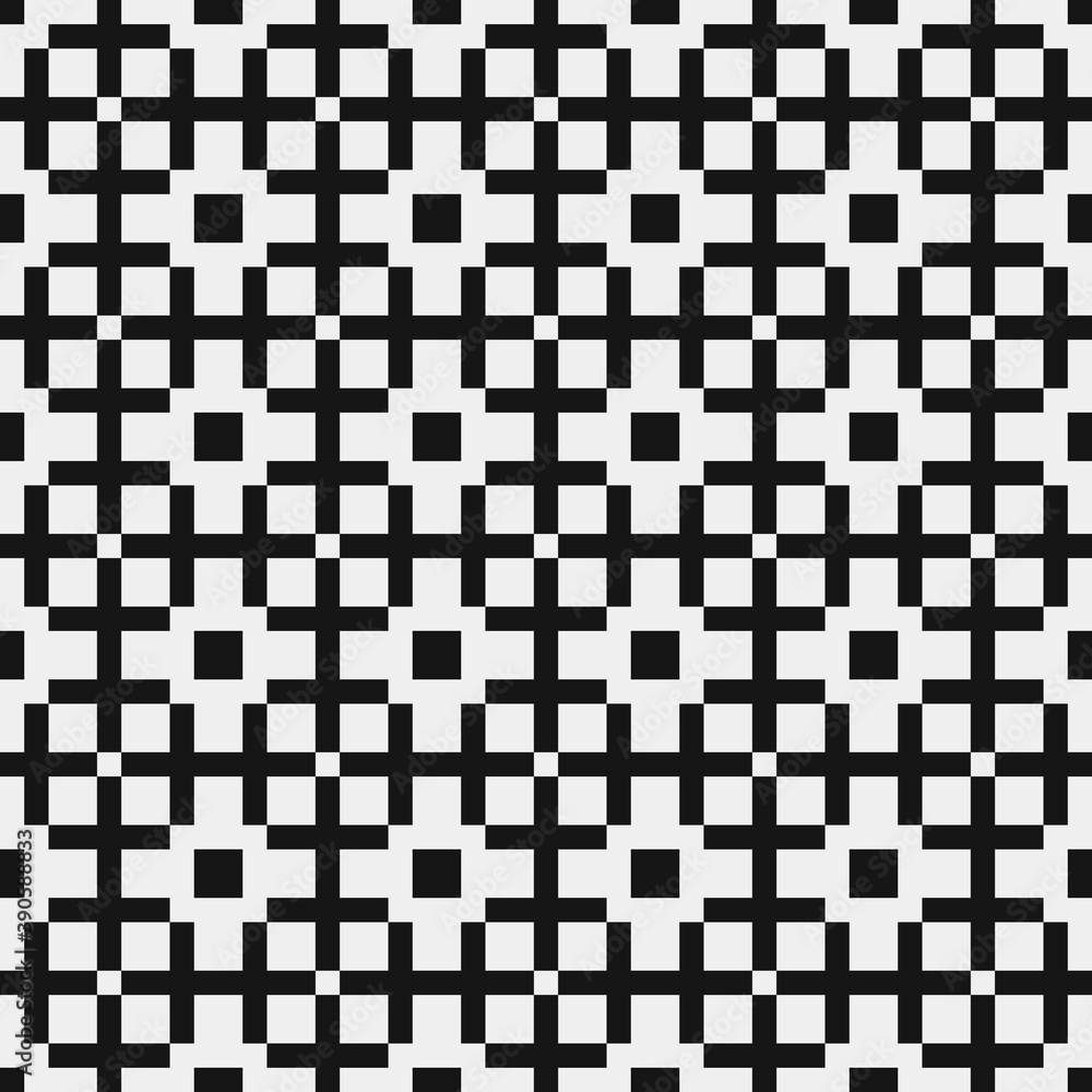 Fototapeta premium Abstract Cross Pattern Dots Logo generative computational art illustration