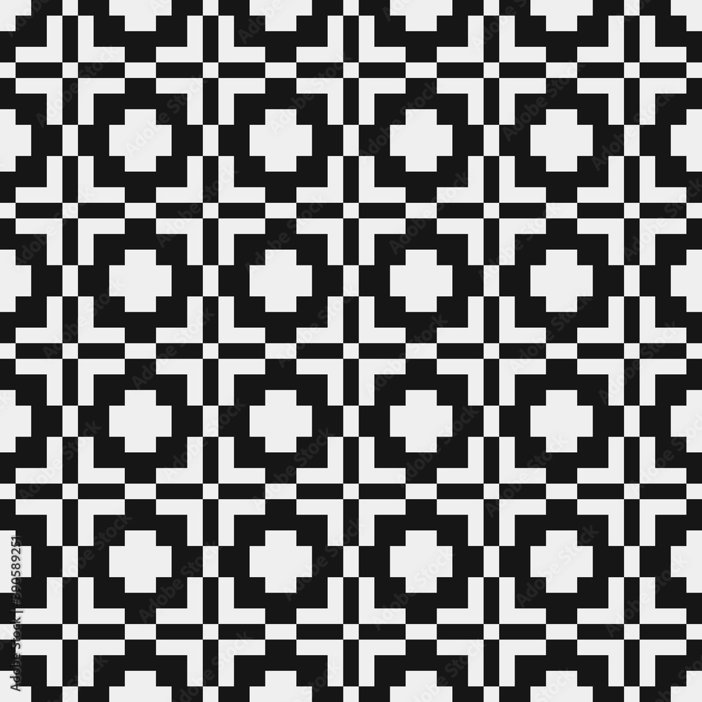 Fototapeta premium Abstract Cross Pattern Dots Logo generative computational art illustration