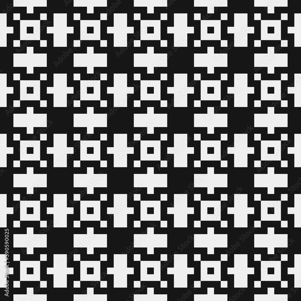 Fototapeta premium Abstract Cross Pattern Dots Logo generative computational art illustration