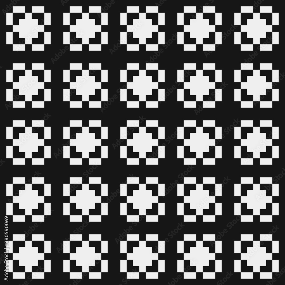 Fototapeta premium Abstract Cross Pattern Dots Logo generative computational art illustration