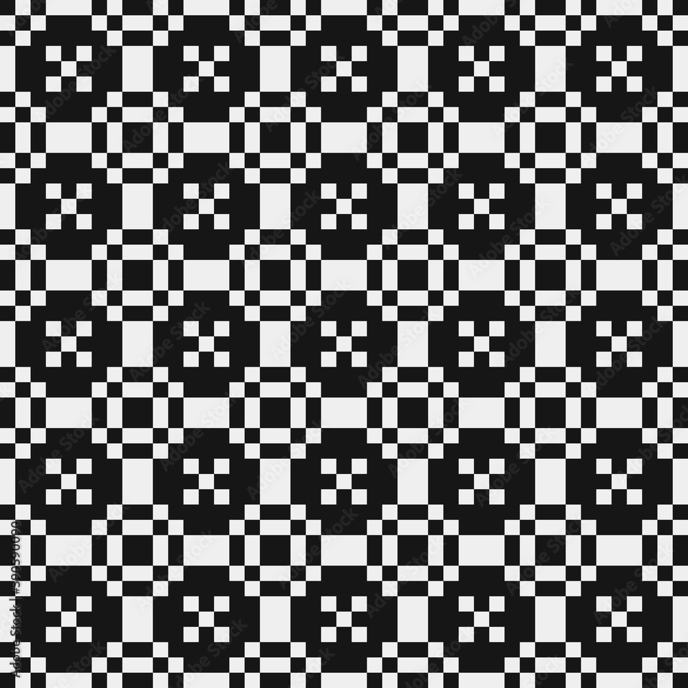 Fototapeta premium Abstract Cross Pattern Dots Logo generative computational art illustration