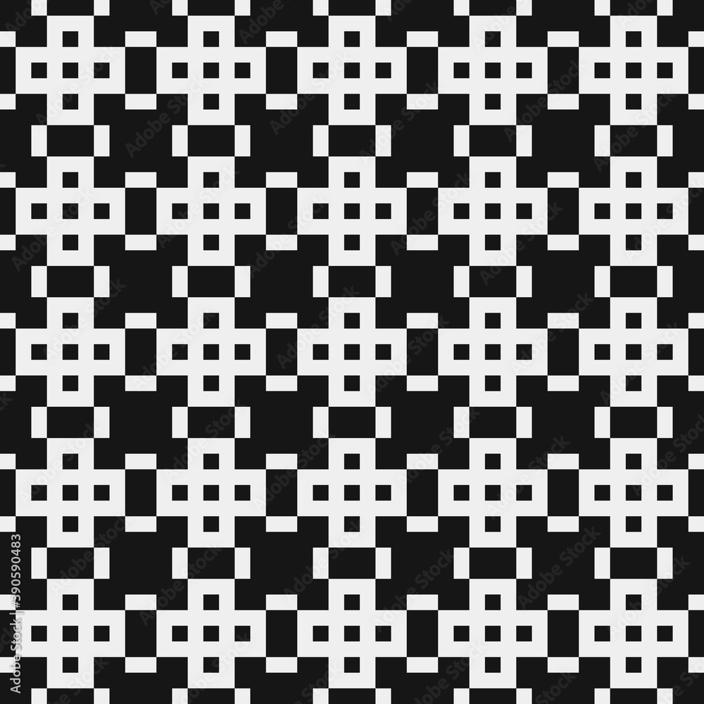 Fototapeta premium Abstract Cross Pattern Dots Logo generative computational art illustration