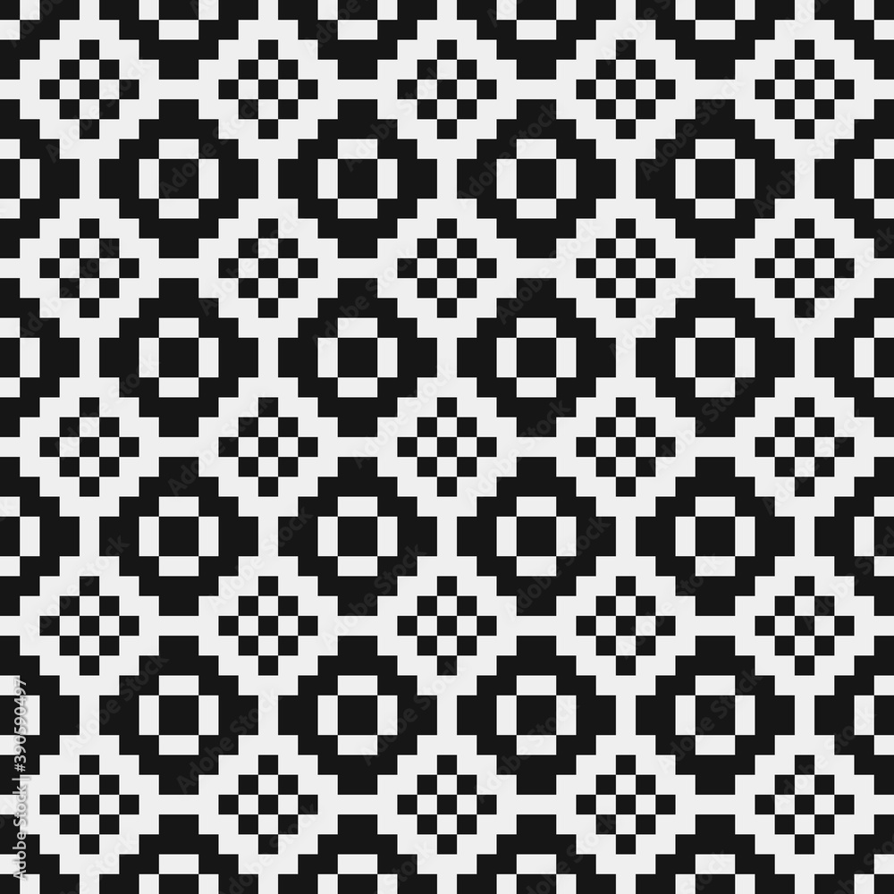 Fototapeta premium Abstract Cross Pattern Dots Logo generative computational art illustration