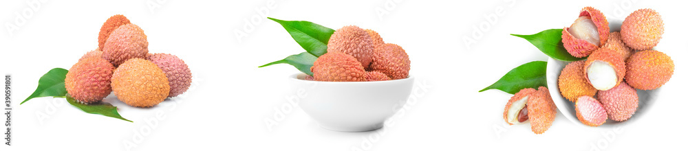 Group of leche isolated on a white background with clipping path Group of leche isolated on a white background with clipping path