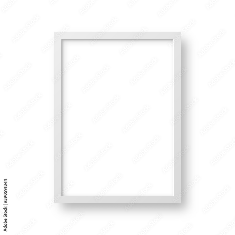 Realistic picture frame isolated on white background. Blank poster mockup. Empty photo frame. Vector illustration. Realistic picture frame isolated on white background. Blank poster mockup. Empty photo frame. Vector illustration.