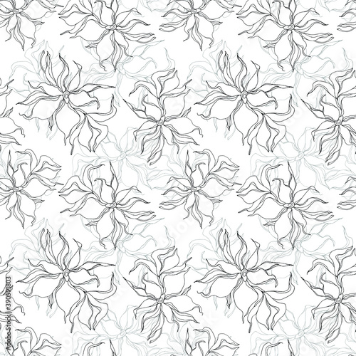 Delicate seamless pattern with graceful twigs. floral print. Packaging. Wallpaper. seamless background.