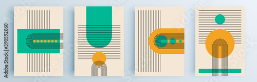 Modern abstract covers set, minimal covers design. Colorful geometric background, vector illustration.