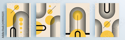 Modern abstract covers set, minimal covers design. Colorful geometric background, vector illustration.