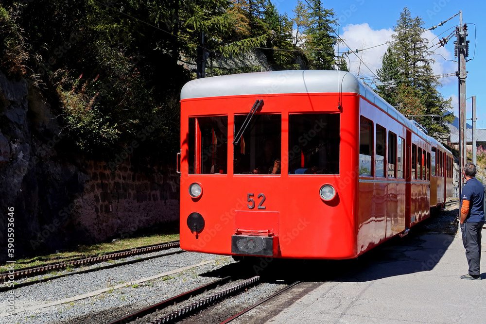 Naklejka premium Train à crémaillère du Montenvers - Chamonix