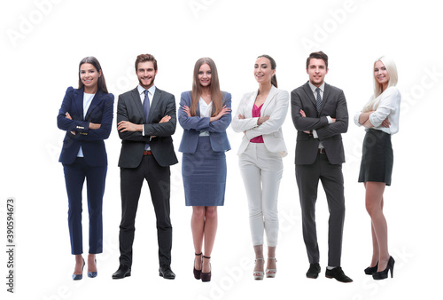 group of young entrepreneurs standing in a row