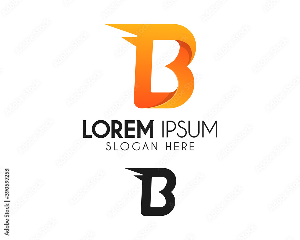 B letter logo design with speed. Modern logo suitable for your business company or corporate identity B letter logo design with speed. Modern logo suitable for your business company or corporate identity
