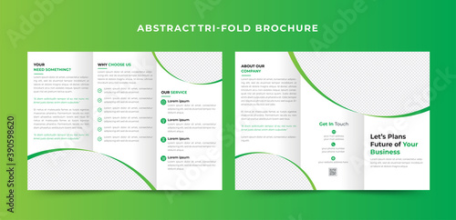 Vector triple folding brochure for business and advertising, Abstract vector background for brochure or leaflet