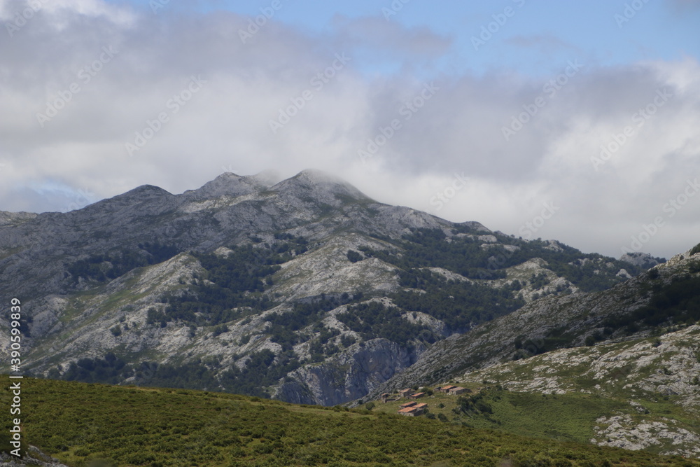 Mountainous landscape in Cantabria, Spain