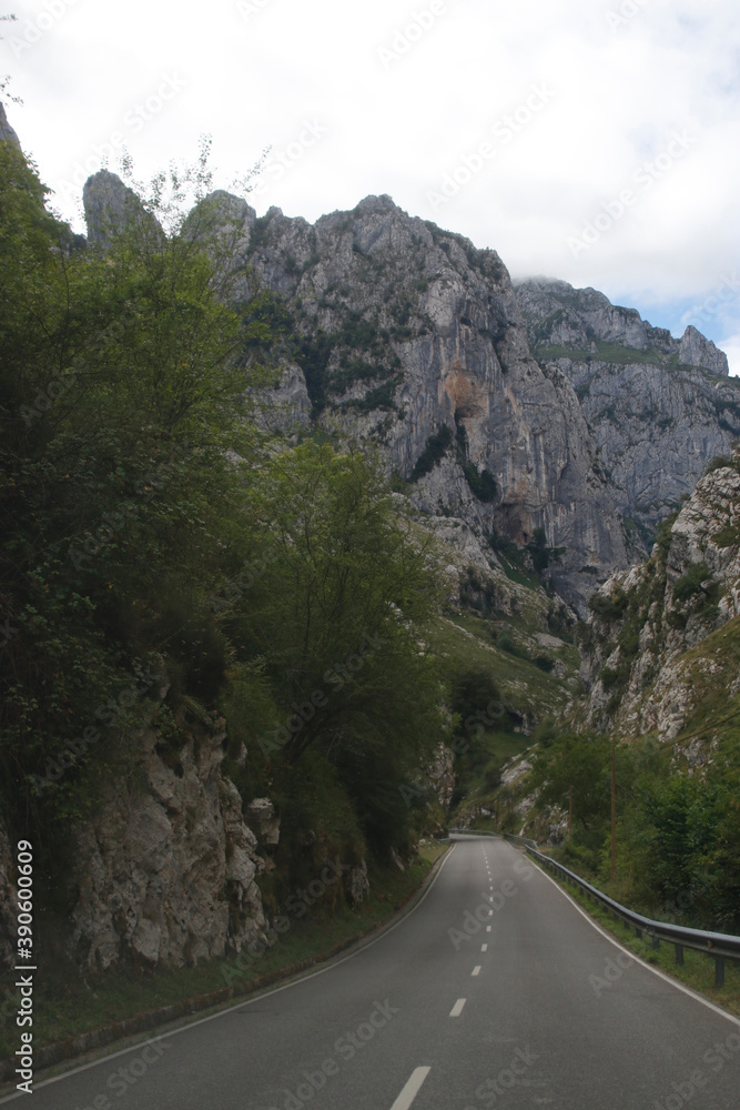 Road in a mountainous environment