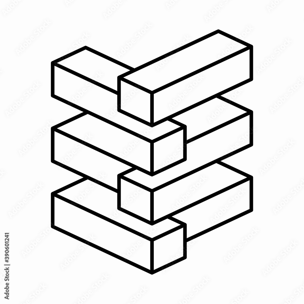 Optical illusion: geometrically impossible figure Optical illusion: geometrically impossible figure
