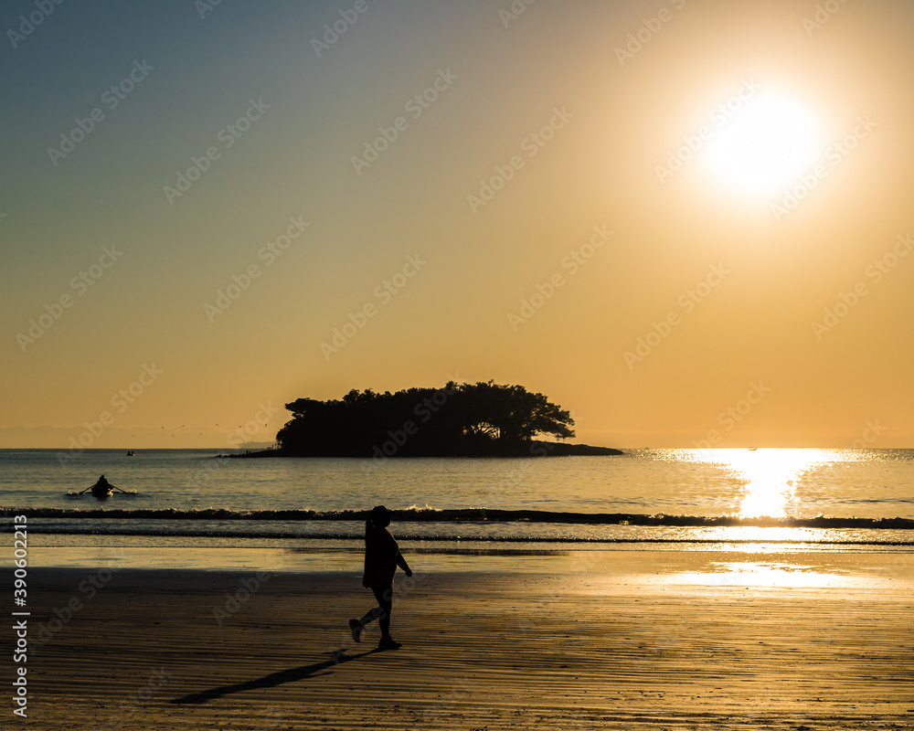 sunset on the beach