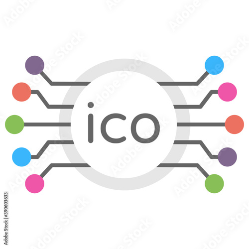 
A token with nodes showing ico token icon
