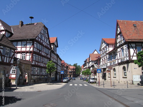 Marktstraße und Schlagdstraße in Wanfried an der Werra in Hessen am Hainich