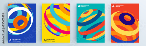 Modern abstract covers set, minimal covers design. Colorful geometric background, vector illustration.