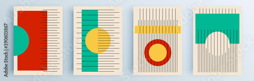 Modern abstract covers set, minimal covers design. Colorful geometric background, vector illustration.