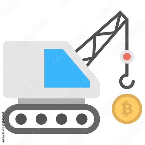 
A crane processing in mine and extracting bitcoins best illustration of bitcoin mining rig

