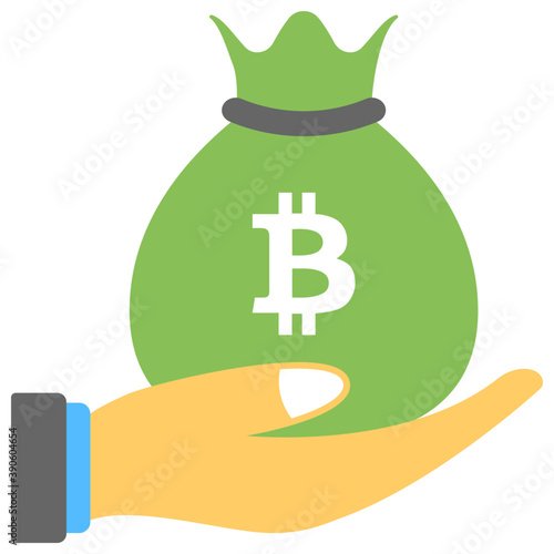 
Icon symbolising a hand performing direct bitcoin payment to faucet hub 
