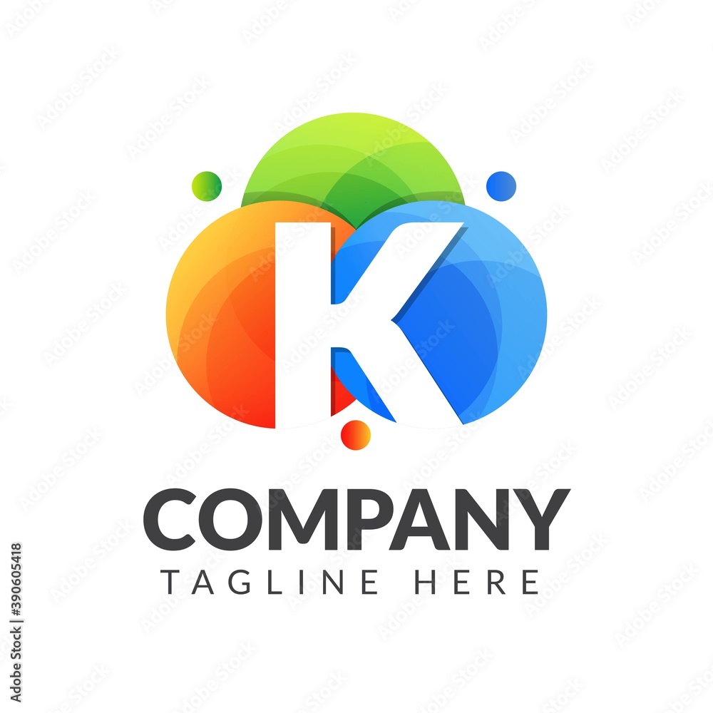 Letter K logo with colorful background, letter combination logo design for creative industry, web, business and company. Vector illustrations Letter K logo with colorful background, letter combination logo design for creative industry, web, business and company. Vector illustrations